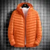 Piumino da uomo Parka Primavera Inverno Cappotti trapuntati 90% anatra bianca Giacca ultra leggera da uomo Cappotto imbottito moda coreana 221122