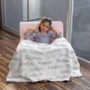 Nome personalizado de flanela adulta e filhos Baby Baby Soft exclusivo Lã embrulhada Gift de aniversário 221122