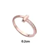 Womens Single row drill Rings Designer Jewelry mens Half Ring gold/silvery/rose gold Full Brand as Wedding Christmas Gift