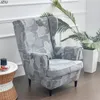 Housses de chaise feuilles imprimé aile couverture Stretch haut dossier fauteuil relax fauteuils canapé housse meubles protecteur