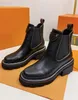 トップラグジュアリーブランドBeaubourg Ankle Boots Black Calfskin Leather Comabt Boot Lug Sole Lady Booty Luxury Design Martin Booties Party WeddingEu35-43