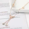 Butterfly Single Diamond Tassel Dainty Ankle Bracelets for Women Gold Filled Handmade Layered Anklets Cute Butterfly Summer Jewelry
