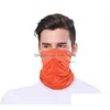 Designer Masks Windproof Magic Head Scarf Dustproof Neck Gaiter Reusable Face Mask Filter Cycling Bandanna Safety Protect Pm2.5 6 3X Dhkfg