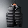 Gilet da uomo Aiwetin Giacca da uomo senza maniche Moda invernale Maschile Cappotti imbottiti in cotone Uomo Collo alto Addensare Gilet Abbigliamento 221122