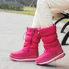 Boots vinterplattform flickor barn gummi anti-halk snöskor för flicka stora barn vattentäta varma botor 221122