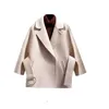 女性のウールブレンドファッション秋の冬エレガントな短いウールコートベルト女性ラグランスリーブ女性のためのマントマントジャケットはトレンチアブリゴ221122を厚くします