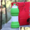 Vattenflaskor 580 ml Sile Fold Mug Outdoors Motion Travel Cup Eco Friendly Portable Tumbler s￤ljer bra med olika f￤rg 19 7QH J1 DH8RI