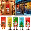 Noel Dekorasyonları Ev Kapısı Süsleri için Mutlu Asma Bayrak Noel Hediyeleri Navidad Dekor 2023 Yıl 221121