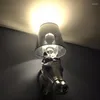 Lâmpada de parede led moderna resina de led de cabeceira de cabeceira de cabeceira criativa design de cabeçote de cavalo luminária de luz banheiro banheiro