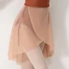 Сценическая одежда прозрачная балетная танцевальная юбка Женщины сетки пленки юбки гимнастика костюми
