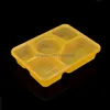 Disposable Take Out Containers Food Packing Boxes Plastic Material 5 Lattices Pure Color Fashion Lunch Box Business Affairs Disposab Dhbpc