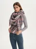 Women Triangle Warm Wraps For Winter Girls Plaid Scarves Imitation Wool Spinning