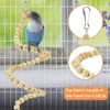 Andra husdjurstillbeh￶r 7 stycken Bird Toys Set Parrot Coconut House Swing Ladder Chewing Toy Hanging Bells Perch f￶r Conure Finch Mynah Lovebird 221122