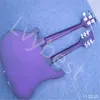 LvyBest Electric Guitar Factory Direct Hurtowe podwójne szyi Ricken 12 Guitar i 4 sznurki Purple Kolor Chrome Parts