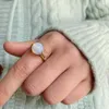 Klusterringar Handhantverkstråd inslaget Stone Circle Finger Reiki Healing Natural Amethysts Agates Lava Quartz Party Wedding Jewelry