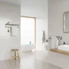 Badtillbehör set dabai aluminium legering badrum hårdvara hänge fritt handduk bar rack toalett borste hållare vävnadslåda koppla upp