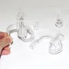 Rauchende Quarz-Diamant-Knoten-Schleifen-Banger mit Bubbler-Carb-Kappen-Einsatzschale 10 mm 14 mm Quarz-Recycler-Knoten-Banger-Nägel für Glasbong