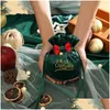 Weihnachtsdekorationen, Weihnachtsdekoration, Geschenktüte, kreatives Design, roter grüner Apfel, Süßigkeitenbox, Aufbewahrung, Biber, Dstring-Dekorationen für Dhhui