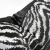 Travesseiro bordado preto e branco tigre tigre de alta precisão tampa leve luxo jacquard capa sofá cama el decoração