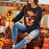 Halloween Halloween damski halloweenowy swobodny luźne bluza Sudadera Cremallera Mujer