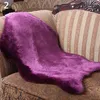 Carpets 2022 Long Faux Fur Artificial Skin Rectangle Fluffy Chair Seat Sofa Cover Carpet Mat Area Rug Living Bedroom Home Decor