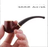 Smoking pipes 107mm Vintage Durable Resin Curved Tobacco Cigar Cigarette Pipes Black Gifts Accessories