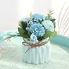 장식 꽃 인공 꽃 수국 냄비 식물 가짜 웨딩 침실 거실 탁상 장식 FZ212