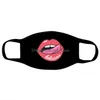 Designer Masks Girl Power Lips Smile Mascarilla Tongue Elastic Black Dust Face Masks Washable Cotton Fashion Respirator Reusable Chi Dhbmg