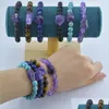 Perlen 8mm Naturstein Irregar Raue Amethyst Perlen Armband Energie Kristall Armbänder Buddhistischer Modeschmuck Drop Lieferung Dhmgy