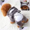 Dog Apparel Soft Warm Dog Clothes Coat Pet Costume Fleece Clothing For Dogs Puppy Cartoon Winter Hooded Jacket Autumn Apparel Xsxxl Dhhuv