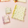 Kawaii Daisy PVC 투명 바인더 느슨한 잎 노트북 내부 페이지 저널 플래너 주최자 일기 학교 사무용품