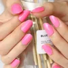 Faux Ongles 24pcs Adorable Mode Bonbons Ovale Décoratif Faux Longue Section Ronde Rose Foncé P81X