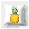 Pillow Case Pineapple Pillow Case Sofa Cushion Er Yellow Peach Skin Veet Pillows Sets Wish Love Good Morning Sunny S 6Mdc1 Drop Deli Dhfcn