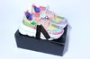 Casual schoenen reflecterende sneakers kettingschoen trainers ontwerper Italië multi-colour suède bloemen leaopard drievoudige zwart gevlekte arr