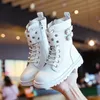 Boots Autumn Winter Girls Barn Tide For Big Kids Girl Motorcykel Fashion Warm Cotton Rubber High Quality 221122