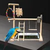 Inne zaopatrzenie w Pet Parrot Parrot Play -Bird Playground Solid Wood Perch Ladder for Parakeet 221122