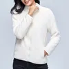 WEIRDO Chaqueta polar coral para mujer: elegante sudadera con capucha rosa con calidez acolchada, cierre de cremallera y diseño de sudadera de felpa para comodidad al aire libre en invierno.