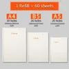 Anteckningar A4A5B5 Loose Leaf Binder Notebook Refillable 4 Inners Valfri Diary Agenda Planner Office School Supplies Stationery 221122