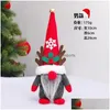 Party Favor Antlers Snowflake Rudolph Gnomes Toy Party Supplies Male Female Santa Elf Dolls Xmas Gifts Christmas Po Props Decoration Dhnfh