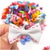 Dog Grooming Dog Grooming Bows With Rubber Bands Dogs Topknot Cute Pet Hair Clips Pets Cat Little Flower Bow Gifts Drop Delivery Hom Dhvxt