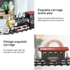 Pista RC elettrica Treno per bambini Giocattolo Simulazione di vapore elettrico Fumo Multi sezione Carrozza lunga Set classico Regalo ragazzo 221122