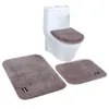 Coprisedili per WC 4 pezzi / set Tappetino da bagno antiscivolo di alta qualità Tappeti tinta unita Cuscino per bagno super morbido Set di tappetini per pavimenti