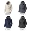 Mens Down Parkas Winter Classic Casual Waterproof Warm Thick Fleece Jacket Coat Autumn Outwear Vintage Hat Pocket Parka 221122