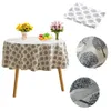 Table Cloth Round 150cm Linen Cotton Printed Floral Home Dinning Cover Tea cloth Overlay Christmas Wedding Decors 221122