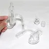 Sigara Yağ Tırnak Pırlanta Knot Döngü Kuvars Batbat Bangers ile Kesme Karbonhidrat Kapa Ekle Kase 10mm 14mm 18mm Recycler Knots Quartz Banger Bong için