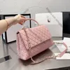 CC Totes 22SS Luxe Maxi Caviar Cuir Sacs en cuir de veau Femmes Flap Co Poignée Classique Designer Sacs à main Chaîne en métal doré Matériel Sac à main Diamant matelassé Croix