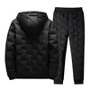 Heren down parka's dikker jas met broek sets winter warme parka tracksuit heren casual bovenkleding jas chaquetas hombre 221122