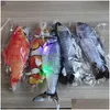 猫のおもちゃシミュレーション電気魚料金ぬいぐるみペットおもちゃ猫人形電子スイッチColorf Cattoy Diving Fishes新しい到着10 5 DHPHH