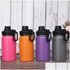 Water Bottles 12Oz Water Bottles Outdoor Mountaineering Portable Vacuum Sports Kettle 304 Stainless Steel Childrens Thermos Cup 772 Dhjsh