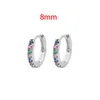 2Pcs Rainbow Little Huggies Hoop Earrings Girl Stainless Steel Tiny Rings Cartilage Small Helix Piercing Circle Men Hoops